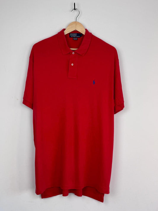 Polo Ralph Lauren Vintage Red Short Sleeve Polo Made in USA - Size L