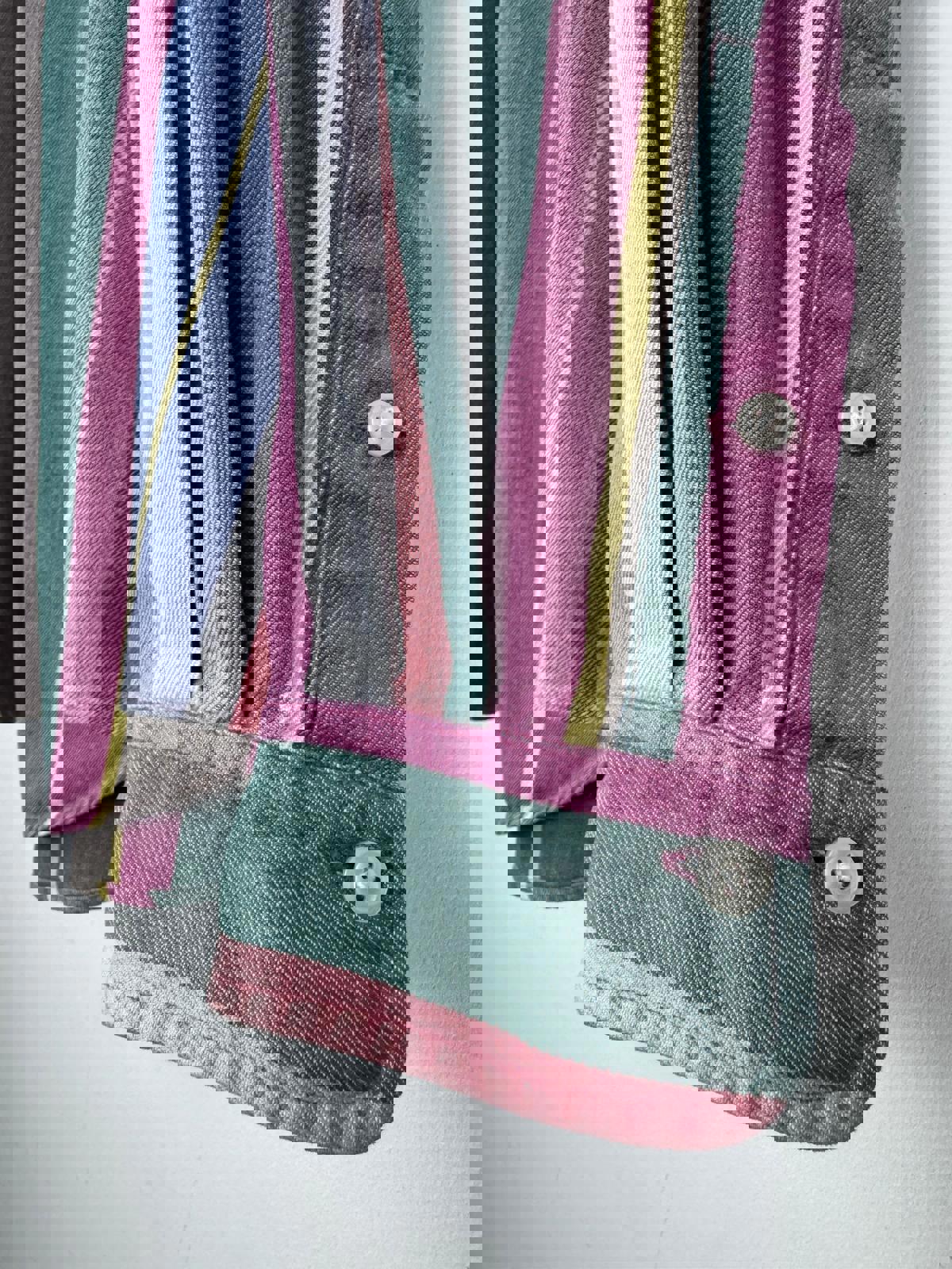 Ralph Lauren Vintage Multi-Colour Striped Button Shirt - Size L