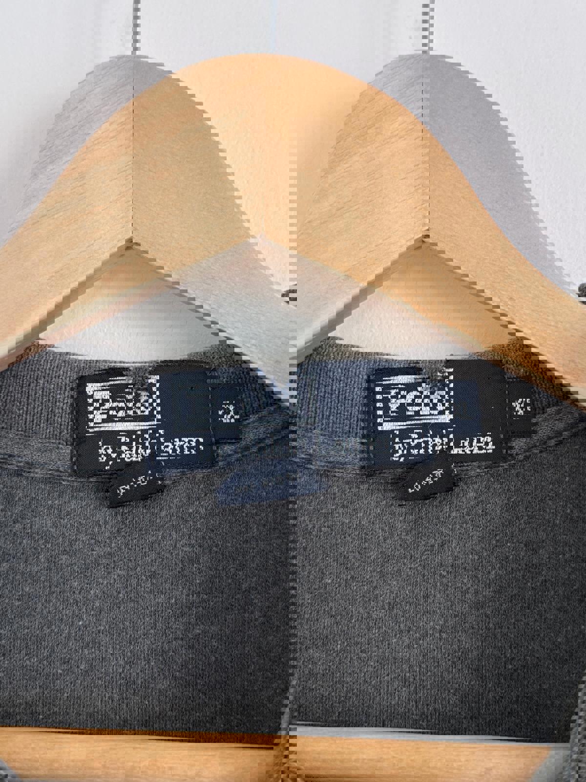 Polo Ralph Lauren Vintage Grey Short Sleeve Made in USA Polo - 2XL