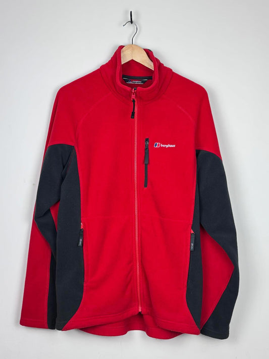 Berghaus Men's Red & Grey Full Zip Fleece Jumper - Size L