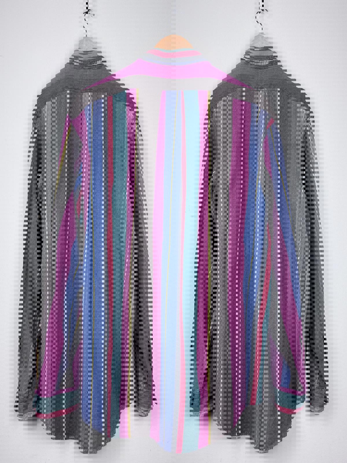 Ralph Lauren Vintage Multi-Colour Striped Button Shirt - Size L