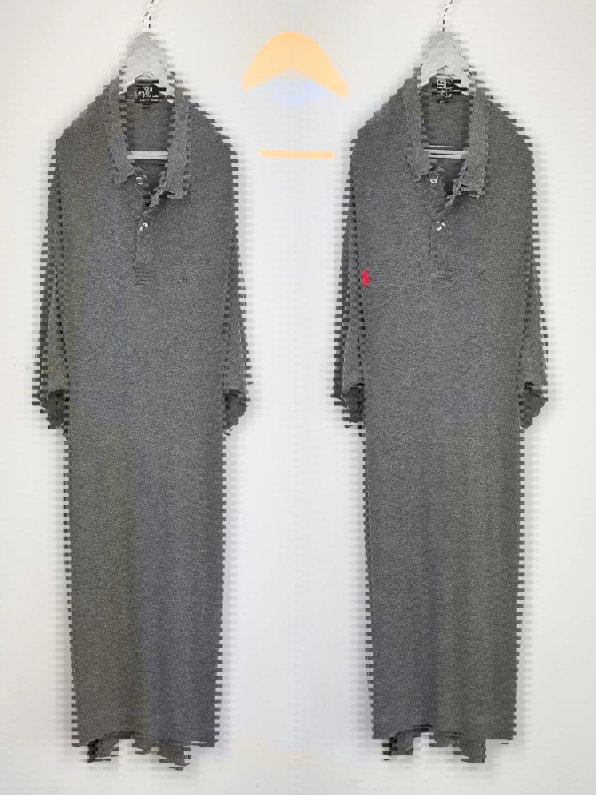 Polo Ralph Lauren Vintage Grey Short Sleeve Made in USA Polo - 2XL