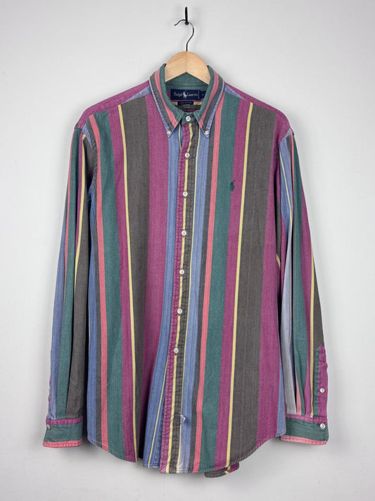 Ralph Lauren Vintage Multi-Colour Striped Button Shirt - Size L